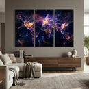 Global Flight Routes Map Canvas Wall Art, Worldwide Aviation Network Print, International Air Travel Wall Decor by MyGreatCanvas | Canvas Wall Art Prints | Photo Prints & Wall Decor