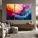 Colorful Abstract Canvas Wall Art Print, Vibrant Popup Color Art Print