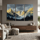 Abstract Mountain Wall Art Canvas Print Modern Landscape Painting Print