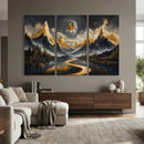 Abstract Mountain Wall Art Canvas Print Modern Landscape Painting Print