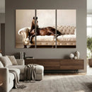 Funny Horse on Sofa Canvas Wall Art, Quirky Horse Lounging Photo Print, Whimsical Animal Decor, Living Room Conversation Art, Horse Lover Gift by MyGreatCanvas | Canvas Wall Art Prints | Photo Prints & Wall Decor