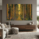 Gustav Klimt Style Forest Canvas Wall Art, Golden Forest Path Floral Art Nouveau Print, Enchanted Woodland Decor by MyGreatCanvas | Canvas Wall Art Prints | Photo Prints & Wall Decor