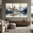 Lake Abstract Mountain Wall Art Canvas Print