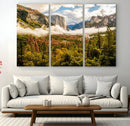 Half Dome Yosemite Canvas Wall Art – Majestic Triptych
