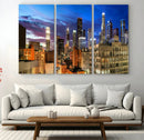 Los Angeles Night Wall Art Canvas Print
