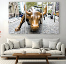 Charging Bull Wall Art Canvas Print