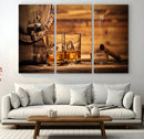 Rustic Whiskey and Barrel Canvas Print by MyGreatCanvas | Canvas Wall Art Prints | Photo Prints & Wall Decor