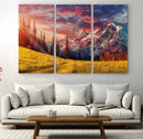 Mountain and Daylight Red Sunset Wall Art Canvas Print by MyGreatCanvas | Canvas Wall Art Prints | Photo Prints & Wall Decor