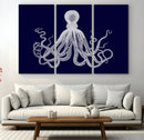 Blue Octopus Wall Art Canvas Print by MyGreatCanvas | Canvas Wall Art Prints | Photo Prints & Wall Decor