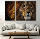 Mighty Lion Wall Art Canvas Print – Majestic Animal Portrait