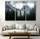 Yosemite National Park El Capitan Foggy Mountain Wall Art | by MyGreatCanvas | Canvas Wall Art Prints | Photo Prints & Wall Decor