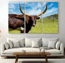 Longhorn and Cow Wall Art, Country Cow Wall Decor Canvas by MyGreatCanvas | Canvas Wall Art Prints | Photo Prints & Wall Decor