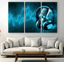 Music and Microphone Wall Art Canvas Print by MyGreatCanvas | Canvas Wall Art Prints | Photo Prints & Wall Decor