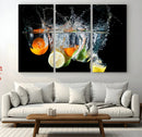 Kitchen Wall Art, Kitchen Fruits Art Canvas Print