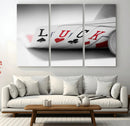 Framed Luck Poker Cards Canvas – Modern Triptych Wall Art,