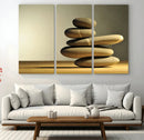 Fluvial Zen Stones Canvas Wall Art Print