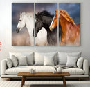 Animal Wall Art Three Horses Farmhouse Art Canvas, Framed by MyGreatCanvas | Canvas Wall Art Prints | Photo Prints & Wall Decor