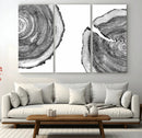Abstract Large Tree Rings – Minimalist Black and White Wood