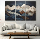 Rustic Mountain Landscape Wall Art Canvas Print – Framed 3D