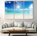 Blue Ocean Wall Art Canvas Print - Tranquil Ocean Paradise