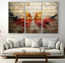 Abstract Angel Wings Canvas Wall Art – Framed and Ready to