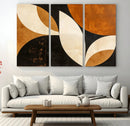 Geometric Abstract Wall Art Canvas Print, Mid Century Modern