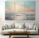 Abstract Ocean Wall Art -  Boat Wall Art Canvas Print