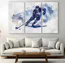 Hockey Player Wall Art Canvas Print - Sports-Inspired