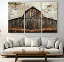 Rustic Barn Wall Art | Farmhouse Wall Decor Canvas Print |