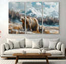 Bear and Baby Bear Wall Art Canvas Print