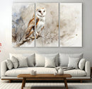Barn Owl Wall Art | Watercolor Canvas Print | Perfect for