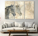 Abstract Horse Canvas Print | Modern Farmhouse Wall Art |