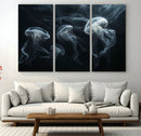 Jellyfish Wall Art Canvas Print, Elegant Wall Decor