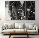 Winter Horse Snow Wall Art Canvas Print