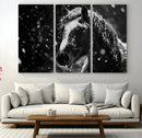 Winter Horse Wall Art | Black and White Horse Print | Ready by MyGreatCanvas | Canvas Wall Art Prints | Photo Prints & Wall Decor