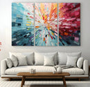Radiant Bloom Abstract Floral Wall Art Canvas Print -