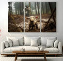 Jesus Running After a Lost Lamb Canvas Wall Art Print
