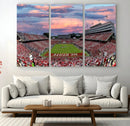 Carter-Finley Stadium Art Sunset Game Triple Canvas Wall Art