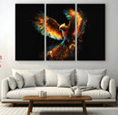 Fiery Phoenix Canvas Print | Ready to Hang Wall Art | Bold