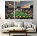 University of Michigan Wolverines Print Canvas, Football