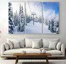 Winter Ski Lift Wall Art Print - Landscape Wall Art | Snowy by MyGreatCanvas | Canvas Wall Art Prints | Photo Prints & Wall Decor
