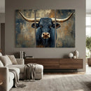 Texas Western Wall Art Canvas Print - Abstract Cow Longhorn by MyGreatCanvas | Canvas Wall Art Prints | Photo Prints & Wall Decor