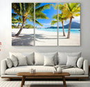 Blue Beach and Sea Wall Art Canvas Print by MyGreatCanvas | Canvas Wall Art Prints | Photo Prints & Wall Decor