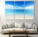Beach Scene Canvas Wall Art Print – Tranquil Ocean Horizon by MyGreatCanvas | Canvas Wall Art Prints | Photo Prints & Wall Decor