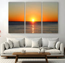 Golden Horizon Sunset Over Ocean Wall Art Canvas Print – by MyGreatCanvas | Canvas Wall Art Prints | Photo Prints & Wall Decor