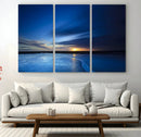 Blue Sunset Ocean Canvas Wall Art Print – Serene Coastal by MyGreatCanvas | Canvas Wall Art Prints | Photo Prints & Wall Decor