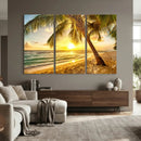 Beach Sunset Canvas Wall Art Print - Tropical Beach Canvas by MyGreatCanvas | Canvas Wall Art Prints | Photo Prints & Wall Decor