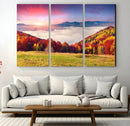 Autumn Mountain Foggy Landscape Wall Art Canvas Print | by MyGreatCanvas | Canvas Wall Art Prints | Photo Prints & Wall Decor