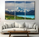 Mount Cook and Lake Pukaki Canvas Wall Art Print – Majestic by MyGreatCanvas | Canvas Wall Art Prints | Photo Prints & Wall Decor