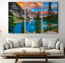 Canadian Rockies Moraine Lake Wall Art Canvas Print, Pine